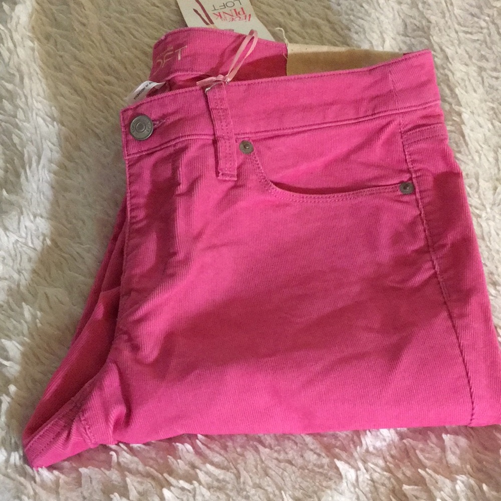 Ann Taylor Loft pink corduroy pants - Picture 6 of 7